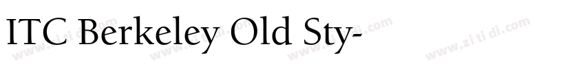 ITC Berkeley Old Sty字体转换